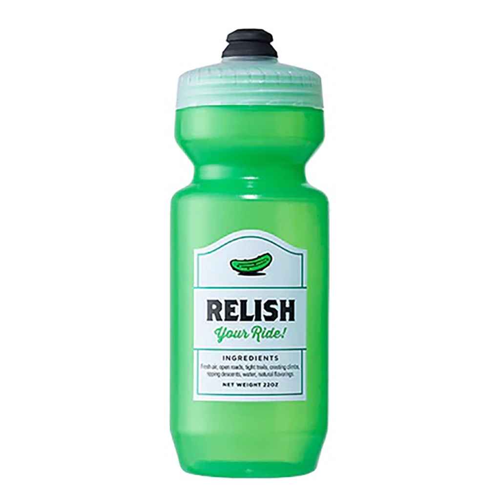 SPURCYCLE relish your ride water bottle (green)