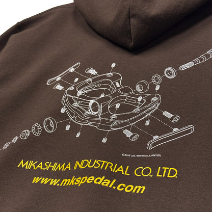 *BLUE LUG* mks pretzel zip hoodie (brown)