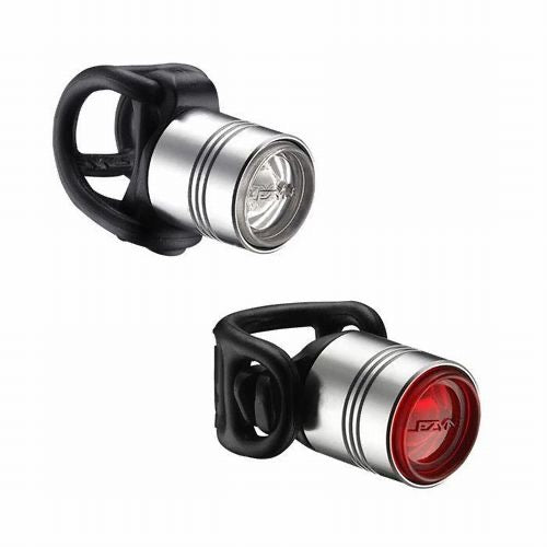 【５０％OFF】LEZYNE フロント＆テールライトセット FEMTO DRIVE PAIR  / silver