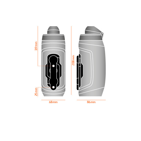 FIDLOCK TWIST BOTTLE + BIKE BASE 590ml SMOKE