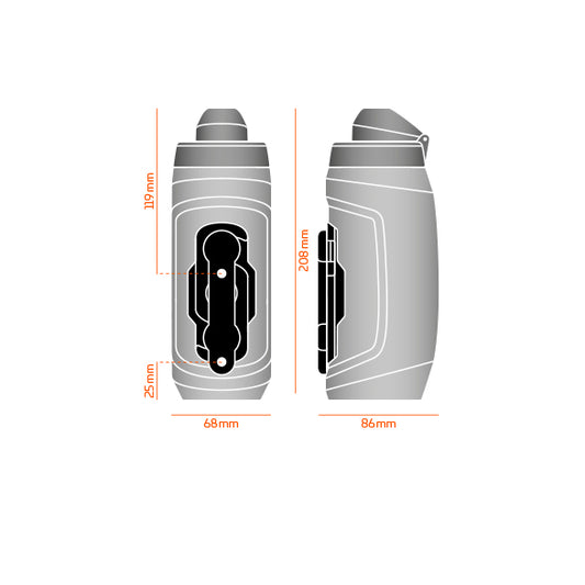 FIDLOCK TWIST BOTTLE + BIKE BASE 590ml SMOKE