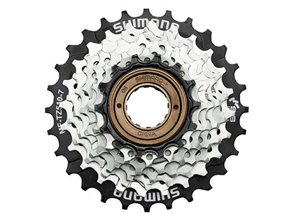 SHIMANO MF-TZ510-7 マルチプルフリーホイール 14-28T（7S） スポークプロテクター付